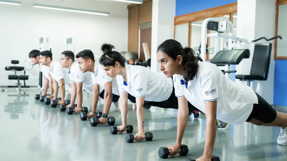 Gymnasium for fitness enthusiasts